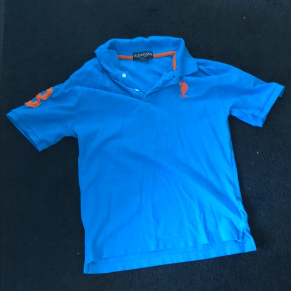 Blue U.S POLO ASSN button up top